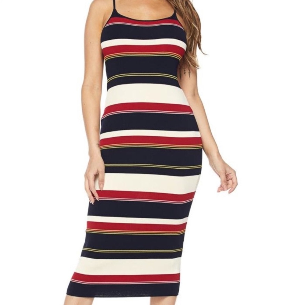 SLEEVELESS STRIPE DRESS Size M/L